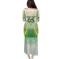 Custom Cook Islands Rugby Puletasi Unique Style White Version - Polynesian Pride