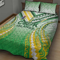 Cook Islands Rugby Quilt Bed Set Unique Style White Version - Polynesian Pride