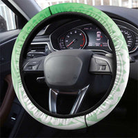 Cook Islands Rugby Steering Wheel Cover Unique Style White Version - Polynesian Pride