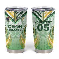 Custom Cook Islands Rugby Tumbler Cup Unique Style White Version LT05 White - Polynesian Pride