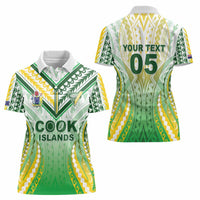 Custom Cook Islands Rugby Women Polo Shirt Unique Style White Version - Polynesian Pride