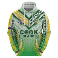 Custom Cook Islands Rugby Zip Hoodie Unique Style White Version - Polynesian Pride