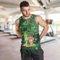 Personalised Hawaii St.Patrick Day Men Tank Top Surfing Leprechaun LT05 Green - Polynesian Pride