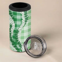 Green Hawaii Palaka 4 in 1 Can Cooler Tumbler Hawaiian Honohono Lei