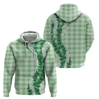 Green Hawaii Palaka Hoodie Hawaiian Honohono Lei LT05 - Polynesian Pride