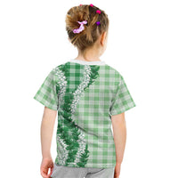 Green Hawaii Palaka Kid T Shirt Hawaiian Honohono Lei