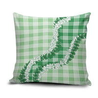 Green Hawaii Palaka Pillow Cover Hawaiian Honohono Lei