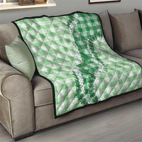Green Hawaii Palaka Quilt Hawaiian Honohono Lei
