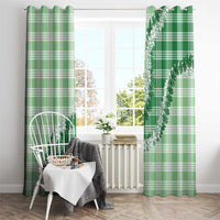 Green Hawaii Palaka Window Curtain Hawaiian Honohono Lei