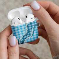 Blue Hawaii Palaka AirPods Case Hawaiian Honohono Lei