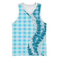 Blue Hawaii Palaka Basketball Jersey Hawaiian Honohono Lei