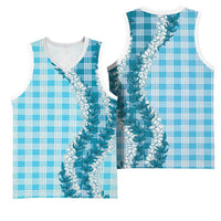 Blue Hawaii Palaka Basketball Jersey Hawaiian Honohono Lei
