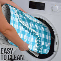 Blue Hawaii Palaka Bathroom Set Hawaiian Honohono Lei