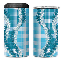 Blue Hawaii Palaka 4 in 1 Can Cooler Tumbler Hawaiian Honohono Lei