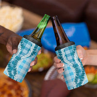 Blue Hawaii Palaka 4 in 1 Can Cooler Tumbler Hawaiian Honohono Lei