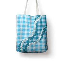 Blue Hawaii Palaka Tote Bag Hawaiian Honohono Lei
