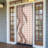 Beige Hawaii Palaka Door Cover Hawaiian Honohono Lei