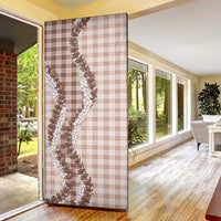 Beige Hawaii Palaka Door Cover Hawaiian Honohono Lei