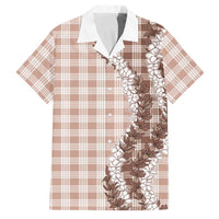 Beige Hawaii Palaka Family Matching Long Sleeve Bodycon Dress and Hawaiian Shirt Hawaiian Honohono Lei LT05 Dad's Shirt - Short Sleeve Beige - Polynesian Pride