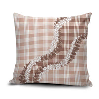 Beige Hawaii Palaka Pillow Cover Hawaiian Honohono Lei