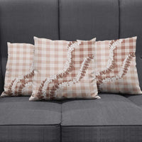 Beige Hawaii Palaka Pillow Cover Hawaiian Honohono Lei