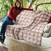 Beige Hawaii Palaka Quilt Hawaiian Honohono Lei