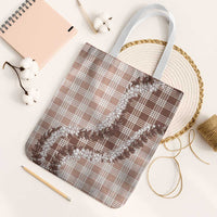 Beige Hawaii Palaka Tote Bag Hawaiian Honohono Lei