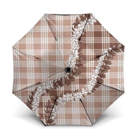 Beige Hawaii Palaka Umbrella Hawaiian Honohono Lei