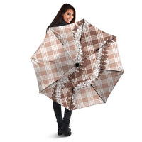 Beige Hawaii Palaka Umbrella Hawaiian Honohono Lei