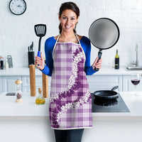 Violet Hawaii Palaka Apron Hawaiian Honohono Lei
