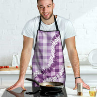 Violet Hawaii Palaka Apron Hawaiian Honohono Lei