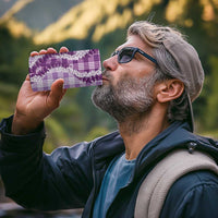 Violet Hawaii Palaka 4 in 1 Can Cooler Tumbler Hawaiian Honohono Lei