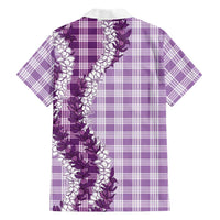 Violet Hawaii Palaka Family Matching Off Shoulder Short Dress and Hawaiian Shirt Hawaiian Honohono Lei LT05 - Polynesian Pride