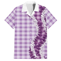 Violet Hawaii Palaka Hawaiian Shirt Hawaiian Honohono Lei
