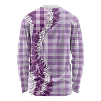 Violet Hawaii Palaka Long Sleeve Shirt Hawaiian Honohono Lei LT05 - Polynesian Pride