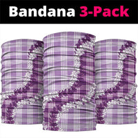 Violet Hawaii Palaka Neck Gaiter Hawaiian Honohono Lei