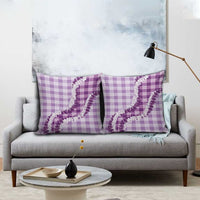 Violet Hawaii Palaka Pillow Cover Hawaiian Honohono Lei