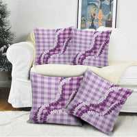 Violet Hawaii Palaka Pillow Cover Hawaiian Honohono Lei