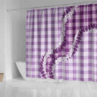 Violet Hawaii Palaka Shower Curtain Hawaiian Honohono Lei
