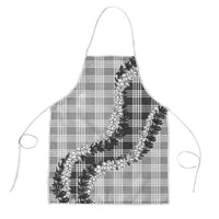 Gray Hawaii Palaka Apron Hawaiian Honohono Lei