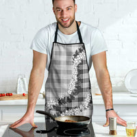 Gray Hawaii Palaka Apron Hawaiian Honohono Lei