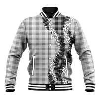 Gray Hawaii Palaka Baseball Jacket Hawaiian Honohono Lei LT05 Unisex Gray - Polynesian Pride