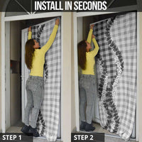 Gray Hawaii Palaka Door Cover Hawaiian Honohono Lei