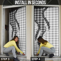 Gray Hawaii Palaka Door Cover Hawaiian Honohono Lei