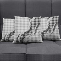 Gray Hawaii Palaka Pillow Cover Hawaiian Honohono Lei