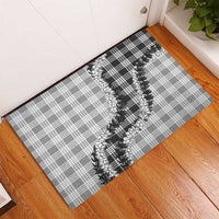 Gray Hawaii Palaka Rubber Doormat Hawaiian Honohono Lei LT05 - Polynesian Pride
