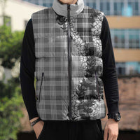Gray Hawaii Palaka Sleeveless Puffer Jacket Hawaiian Honohono Lei LT05 - Polynesian Pride