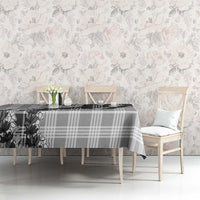 Gray Hawaii Palaka Tablecloth Hawaiian Honohono Lei