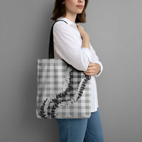Gray Hawaii Palaka Tote Bag Hawaiian Honohono Lei