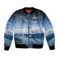 New Zealand Wanaka Air Show Bomber Jacket With Maori Pattern